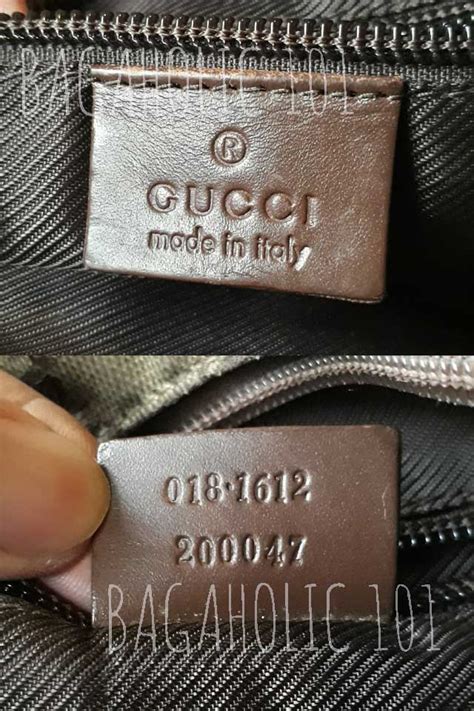 authentic Gucci serial number